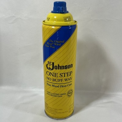 SC Johnson One Step No Buff Wax 2008 Fine Wood Floor Care Discontinued READ 16oz
