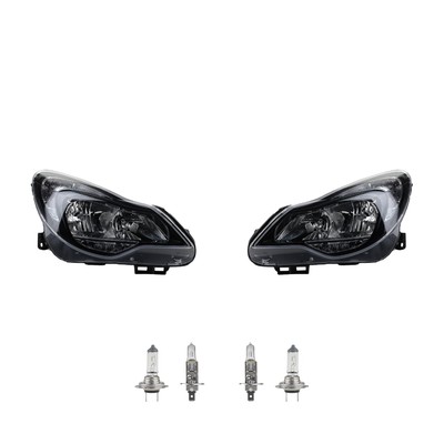 Scheinwerfer Set Halogen passend für Opel Corsa D 11- mit H7 H1 Li. Re. mit TFL