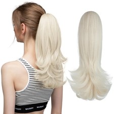 Color: P18/22, Bulk Buy: 1pc, Stretched Length: 14inches - Synthetic Claw Clip I