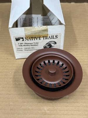 Native Trails 3-3/8'' Disposer Trim with Basket Strainer - DR340 Weathered Copper