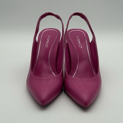 Tacones Vionic Adalena Sling Back, Rosa Fucsia Talla 9 Nuevos En Caja - Imagen 3 de 10