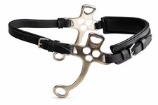 Horse Leather Short Shank Padded Noseband Training Hackamore Curb Strap 35H69