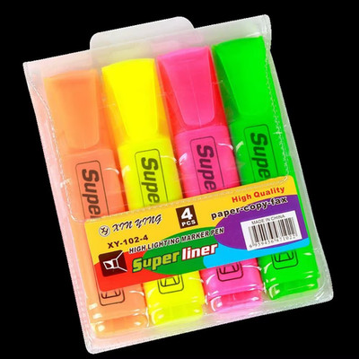 4/6 Colors Colorful Highlighters Art Markers Oblique Drawing Fluorescent Pen Mar