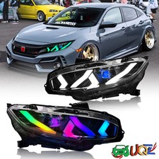 RGB LED Scheinwerfer für 16-21 Honda Civic 10th Gen Tagfahrlicht Sequenz Blinker
