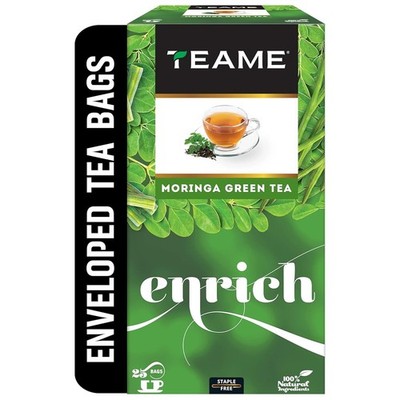 TE-A-ME Moringa Green Tea Bags 50 Pieces Herbal Green Tea Bags rejuvenating