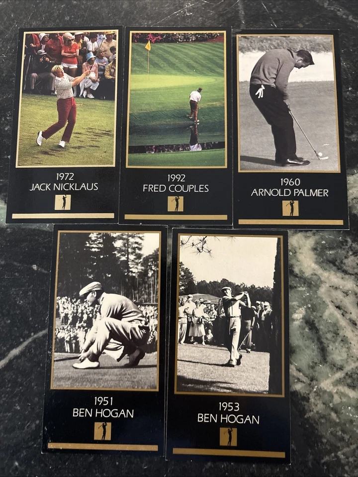 Lote de tarjetas de golf incluyendo Jack Nicklaus Beckett9 novato, Palmer, Hogan, parejas, Foto 3 de 4