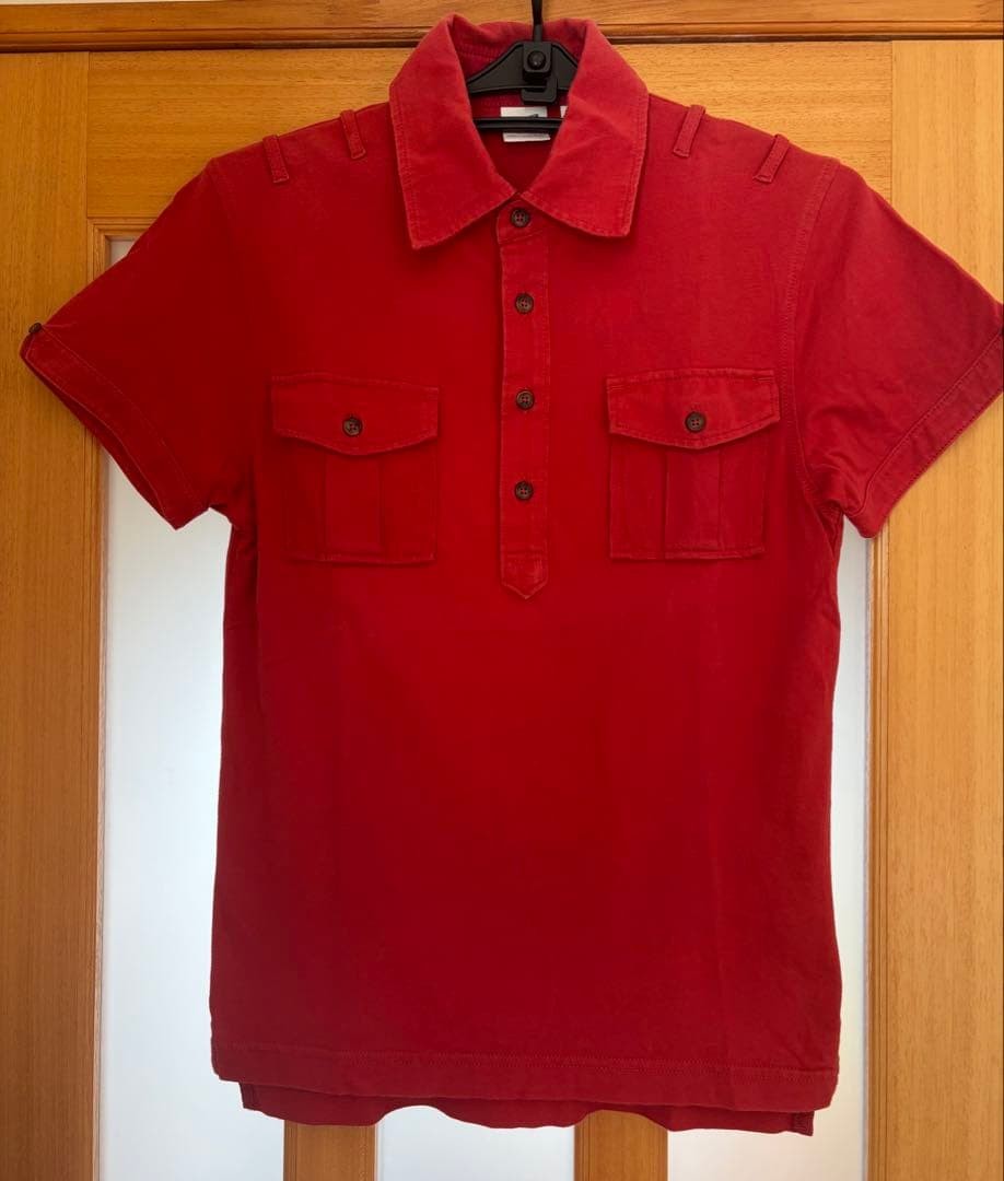 UNIQLO x Michael Bastian Red Polo Shirt S with Double Pockets
