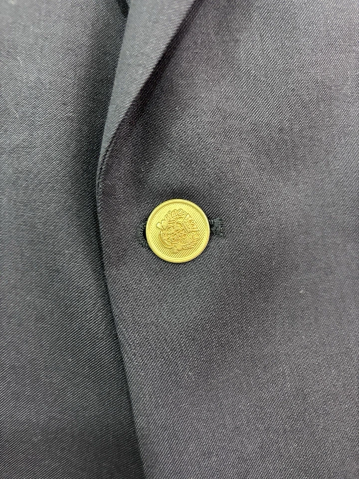 Michael Kors 20R XL Niños Azul Marino Blazer Chaqueta Traje Deportivo Abrigo Lana Dorado Botones Foto 2 de 4