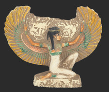 UNICA STATUA ALATA (BM) FATTA A MANO ANTICA FARAONICA EGIZIA ISIS (Antico)
