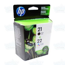 Genuine HP 21 Black 22 Color Ink Cartridge J3640 J3680 D1320 D1360 F335 F2110
