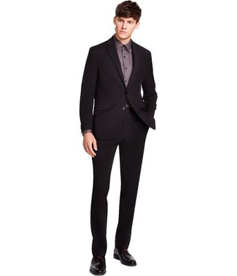 Kenneth Cole Mens Slim Fit Ready Flex Stretch Two Button Formal Suit