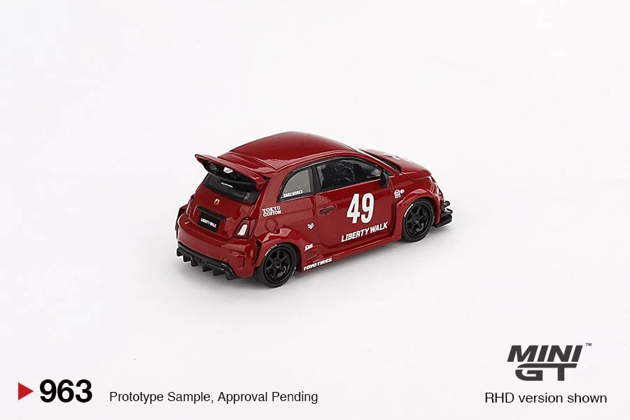 Mini GT MGT00963LHD LB-WORKS x Abas Works ABARTH 595 Red Die Cast 1/64 - Immagine 3 di 3