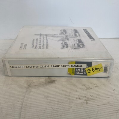 Liebherr LTM 1100 Spare Parts Book Z22636