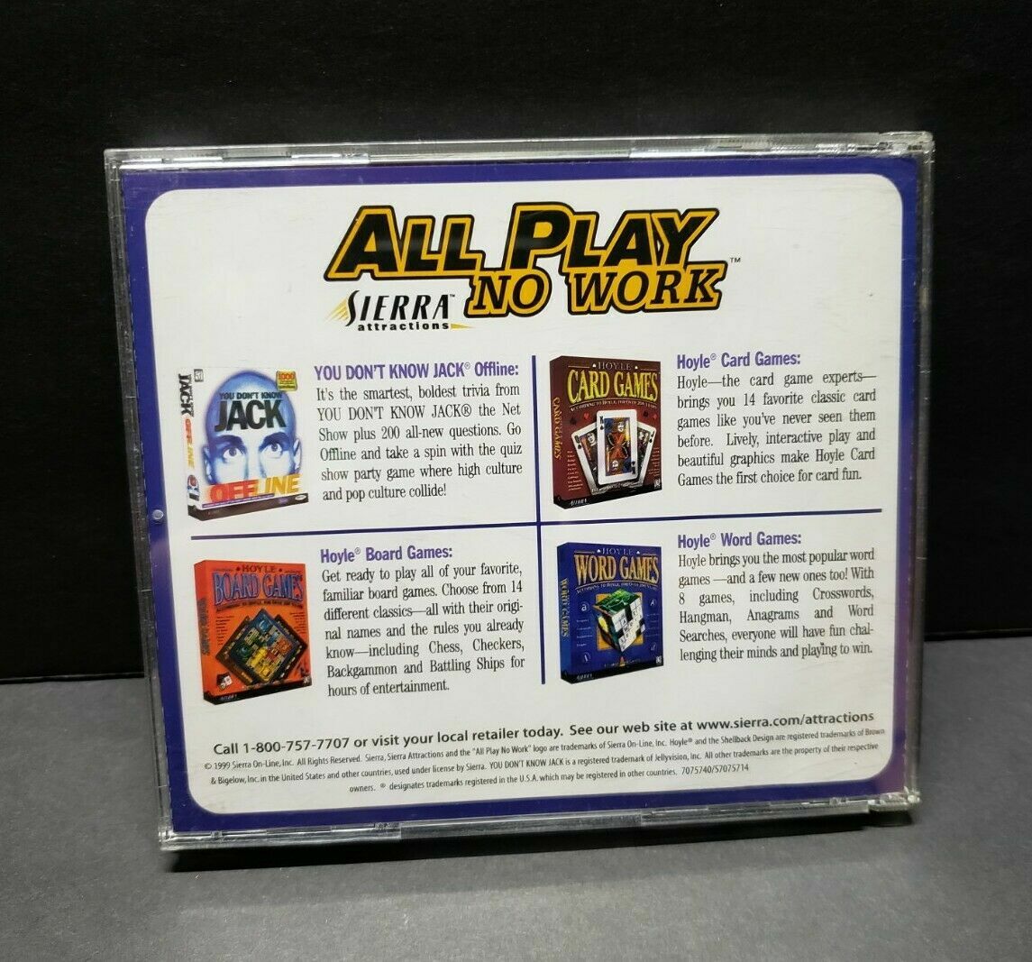 Hoyle Casino CD-Rom (PC, 1999) Windows 95/98 Gambling