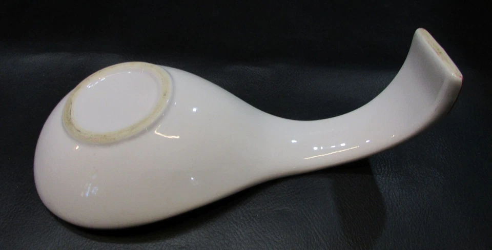 Reposacuchara de cocina vintage de porcelana blanca tomate seco rojo de 9" de largo de los años 90 Foto 4 de 4