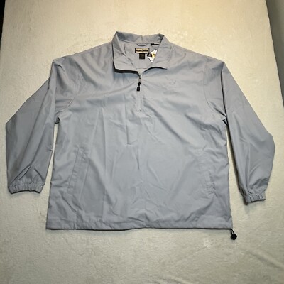 North End Mercedes-Benz Quarter Zip Jacket Gray Men s Size XL Preppy NWT