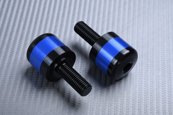 Embouts de guidon bleu 31 mm réduisant les vibrations sur BMW S1000RR