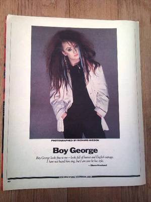 stunning BOY GEORGE magazine PHOTO / Clipping  12x9 inches