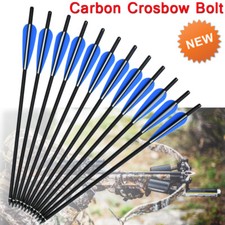 16-20" Crossbow Bolts Mixed Carbon Arrows for Hunting Target Half Moon Nock 6/12