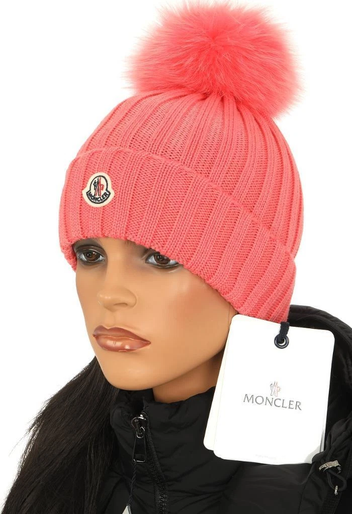 Moncler White Pom-Pom Beanie Moncler