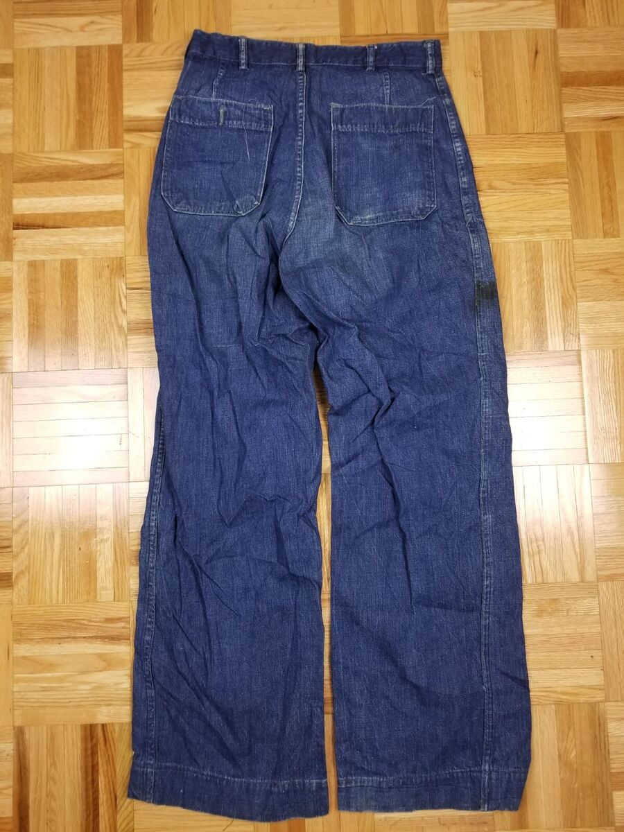 VINTAGE 40s 50s WWII KOREAN WAR US NAVY DUNGAREE DENIM WORK VINTAGE 40s 50s WWII KOREAN WAR US NAVY DUNGAREE DENIM WORK