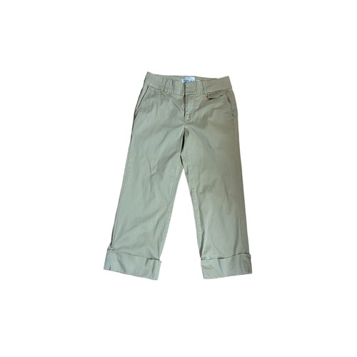 Old Navy Capri Pants Women’s Size 1 Twill Chino Khaki Just Below Waist Stretch