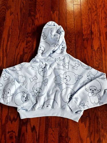 Monchhichi Monkey Blue Cropped Hooded Sweat Shirt Gr. Medium - Bild 4 von 7