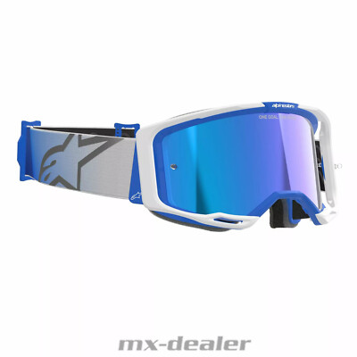 Alpinestars MX Brille Vision 8 Corp Blau verspiegelte Motocross Enduro Cross