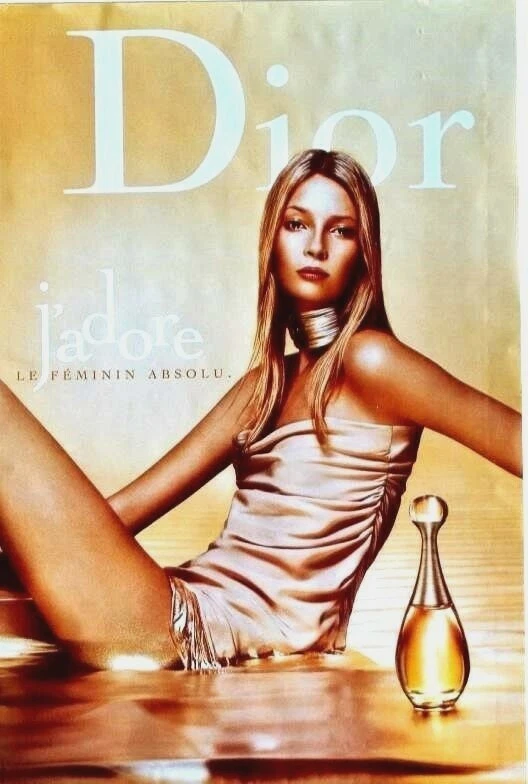 Affiche originale vintage DIOR J'ADORE FRANCE PARFUM c.2004 (2)