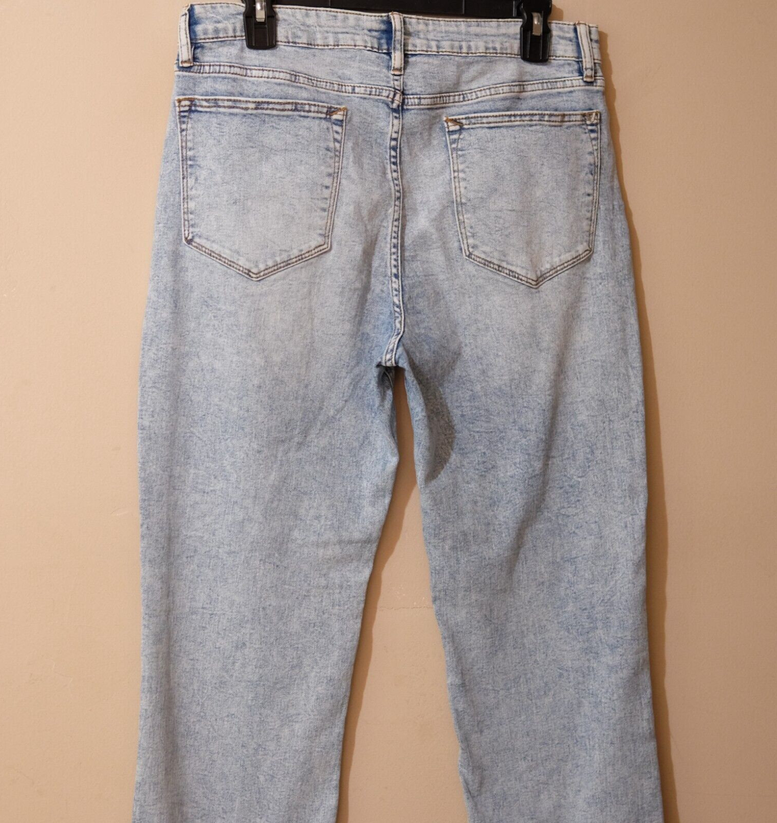 Vigoss Jeans Ace Straight Light Wash Stretch Women's 30 Inseam 28-1/2'' #H49-38