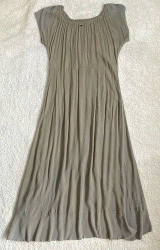 O'Neill Dress Womens S Off The Shoulder Faux Wrap Hi Lo Midi Green Beachy - Picture 8 of 10