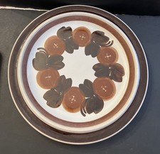 Vtg Arabia Finland Anemone Brown Ulla Procope 13?Round Platter Chop PlateCharger