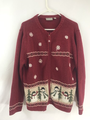 Croft \u0026 Barrow Red Christmas Sweater 