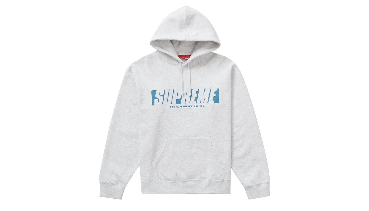 sweat à capuche découpe réfléchissante suprême taille grand vintage vintage authentique neuf