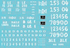 N Scale - Bessemer & Lake Erie 52' Mill Gondola Decals