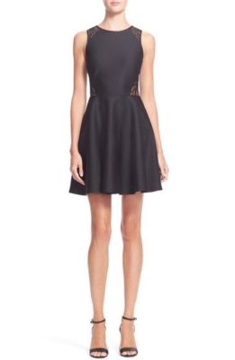 open lace back dress Black Floral Organza Belted Midi Shirt Dress | Liorra