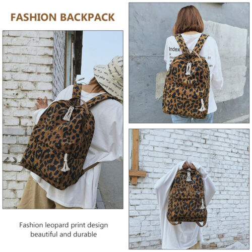 Travel Backpack Large Capacity Outdoor Backpack Fashion Leopard Backpack - Picture 7 of 12