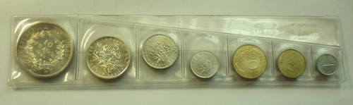 1965 FRANKREICH - OFFIZIELLES EXEMPLAR "FDC" SET (7) mit 2 SILBER - 1,05 Oz - ORIG. PKG - Bild 6 von 22