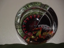 Vintage Gambling Glass Ashtray