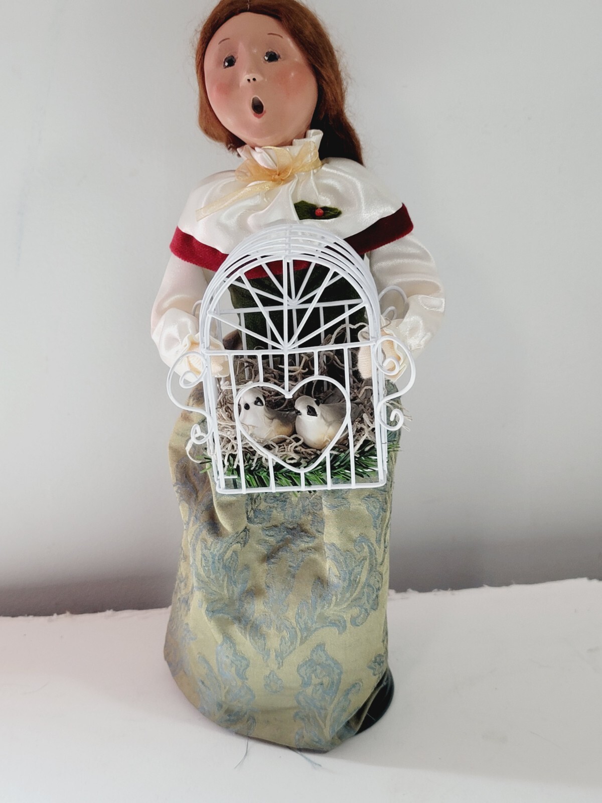 Byers Choice  Caroler Two Turtle Doves 2007 Twelve Days Of Christmas 12 Birdcage