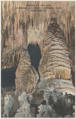 Temple of Sun, Carlsbad Caverns National Park, New Mexico - Vintage Postcard (2)