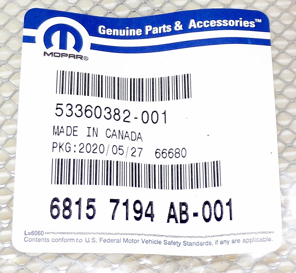 68157194AB nuevo filtro de aire Mopar OEM para Chrysler 200 2015-2017 Foto 3 de 3