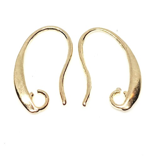 Silver bronze yellow rose gold pl earring hooks findings for charms beads 1pr - Picture 6 of 6