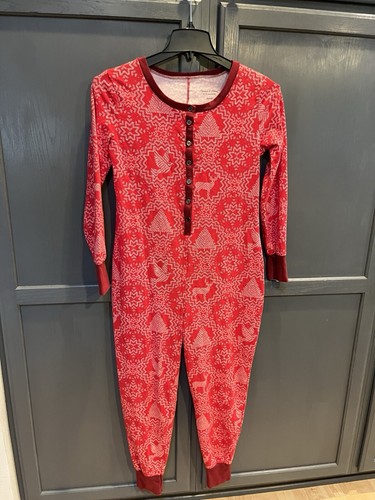 Hearth & Hand with Magnolia One Piece Union Suit Christmas Pajamas Women’s Sz S