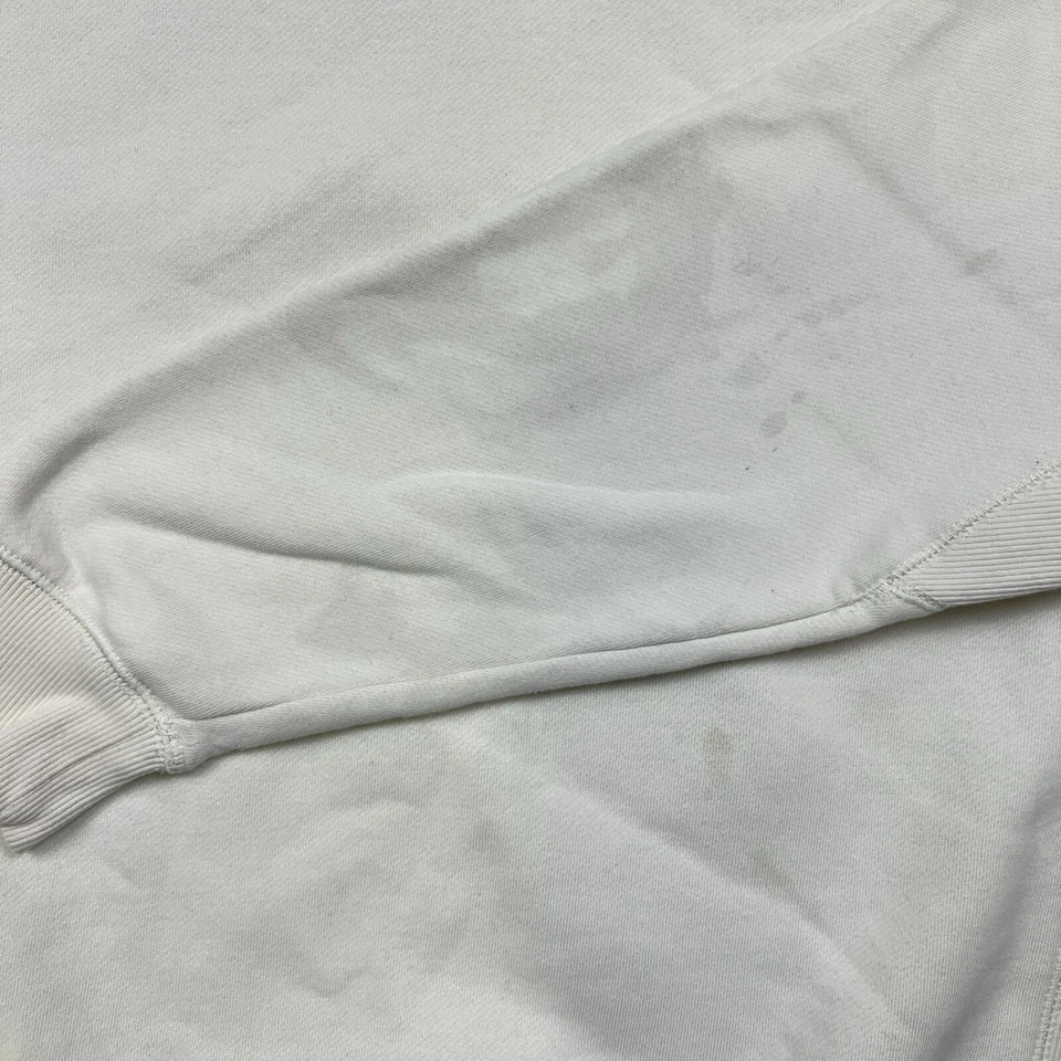 Moletom esportivo Russell vintage masculino médio branco pulôver anos 90 gola redonda - Imagem 4 de 4