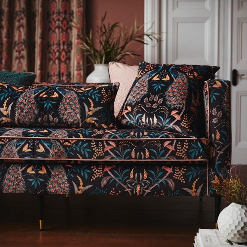 2.7 Meter ILIV Parvani Onyx Pfau samt Stoff Kissen Vorhang Polster - Bild 12 von 13
