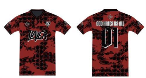 ALTRA MAGLIA CALCIO SLAYER GOD HATES US ROCK FC PICCOLA