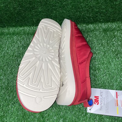 UGG Tasman LTA Red Nylon 3M Thinsulate Slip On Slippers Size  display picture 1