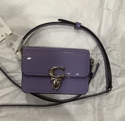 Coach Light Violet Purple Patent Leather Studio 12 Crossbody Bag