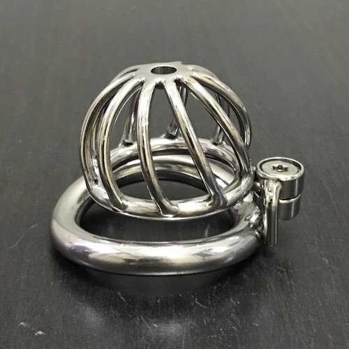 Stainless Steel Male Chastity Device Super Small Cage Men Metal Locking Belt 161 - Picture 5 of 28